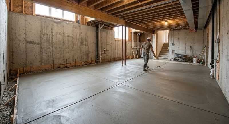 Basement Concrete Installation in Lothian, MD
